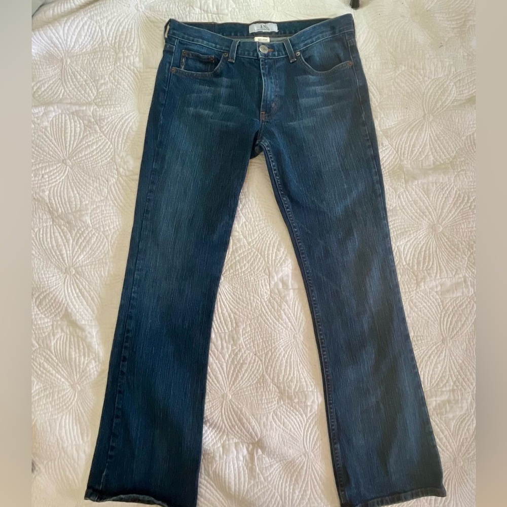 Armani Exchange Vintage Flare Low-rise Y2K stretch dark stone wash Jeans